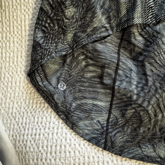 lululemon athletica Women's Speed Up Mid-Rise Shorts - Icing Blue Multi/Black - Picture 7 of 8